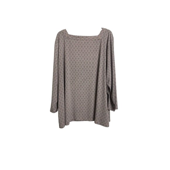 Liz Claiborne Geometric Chain Square Neck Blouse Size 3X - Picture 3 of 8